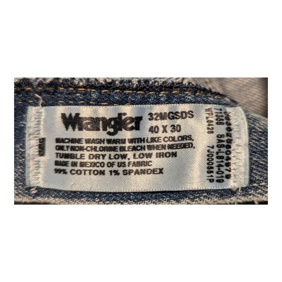 Men's 40X30 WRANGLER Denim George Straight Cowboy Cut Collection Stretch Jeans - Picture 10 of 10